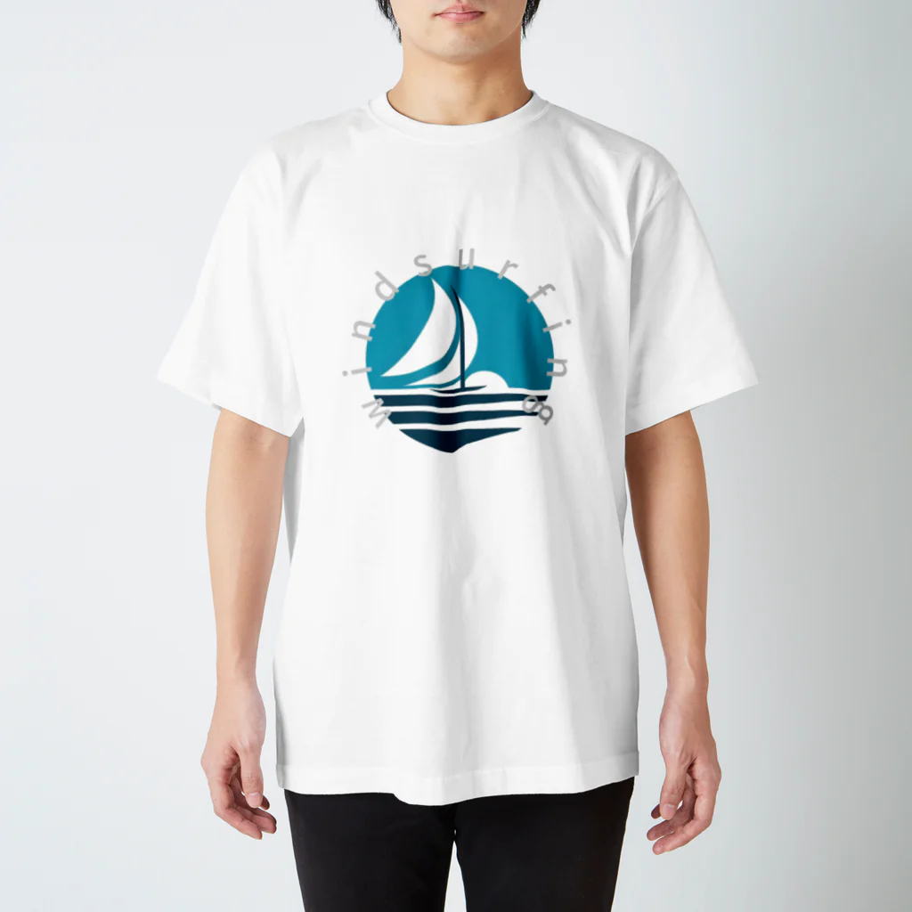 Mt_Pear_Designのwindsurfing bluecolor Regular Fit T-Shirt