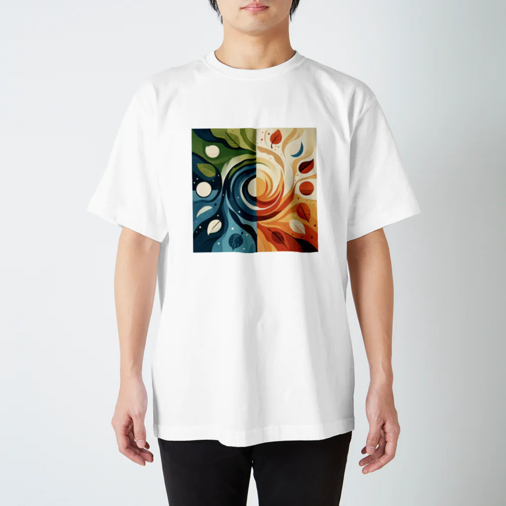 抽象画の世界の四季折々の抽象画 Regular Fit T-Shirt