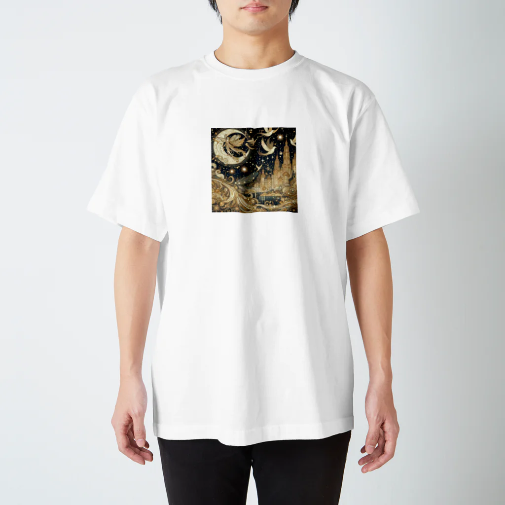 nico251の光り輝く金色の夜 Regular Fit T-Shirt