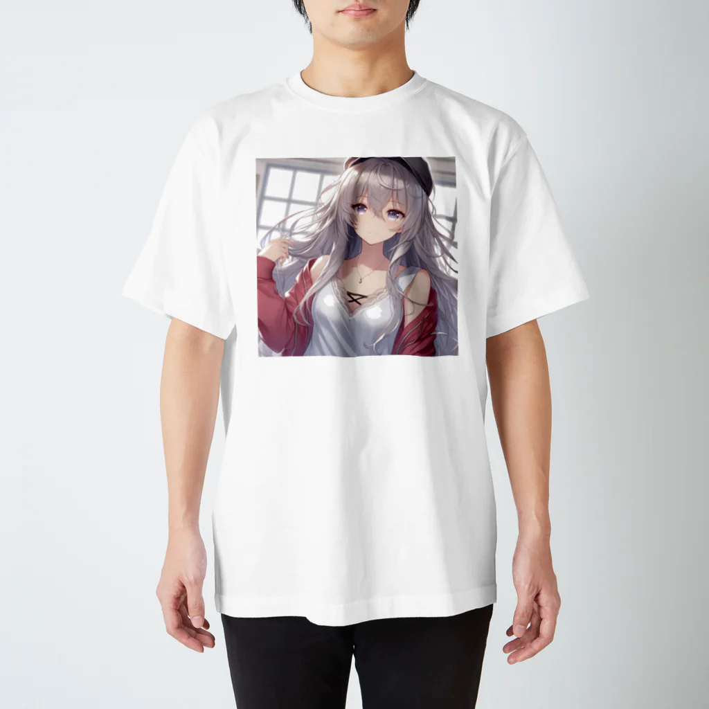 美少女silver girl'sの銀髪の女の子17 スタンダードTシャツ