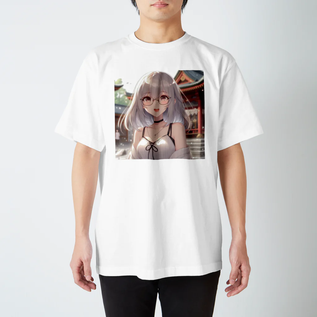 美少女silver girl'sの銀髪の女の子21 スタンダードTシャツ