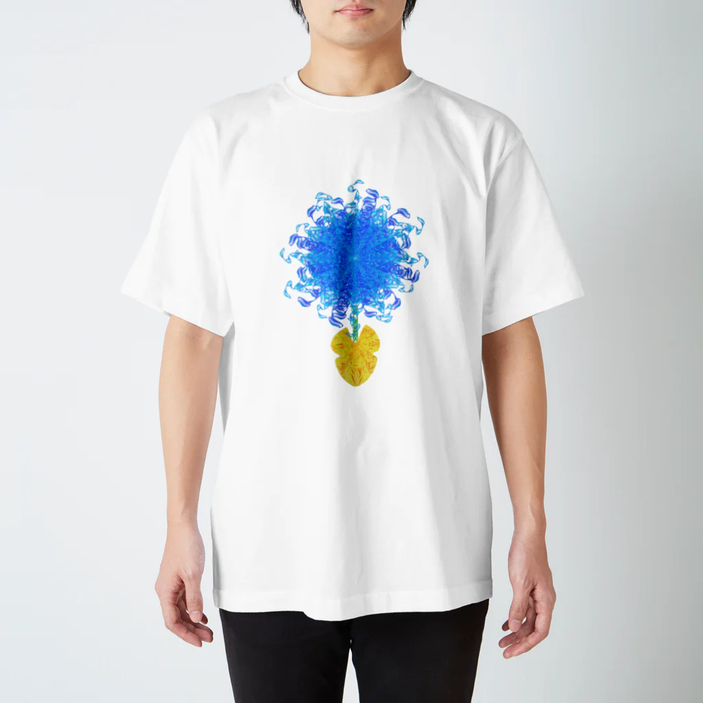 花色蓮人の水飛沫 花 Regular Fit T-Shirt