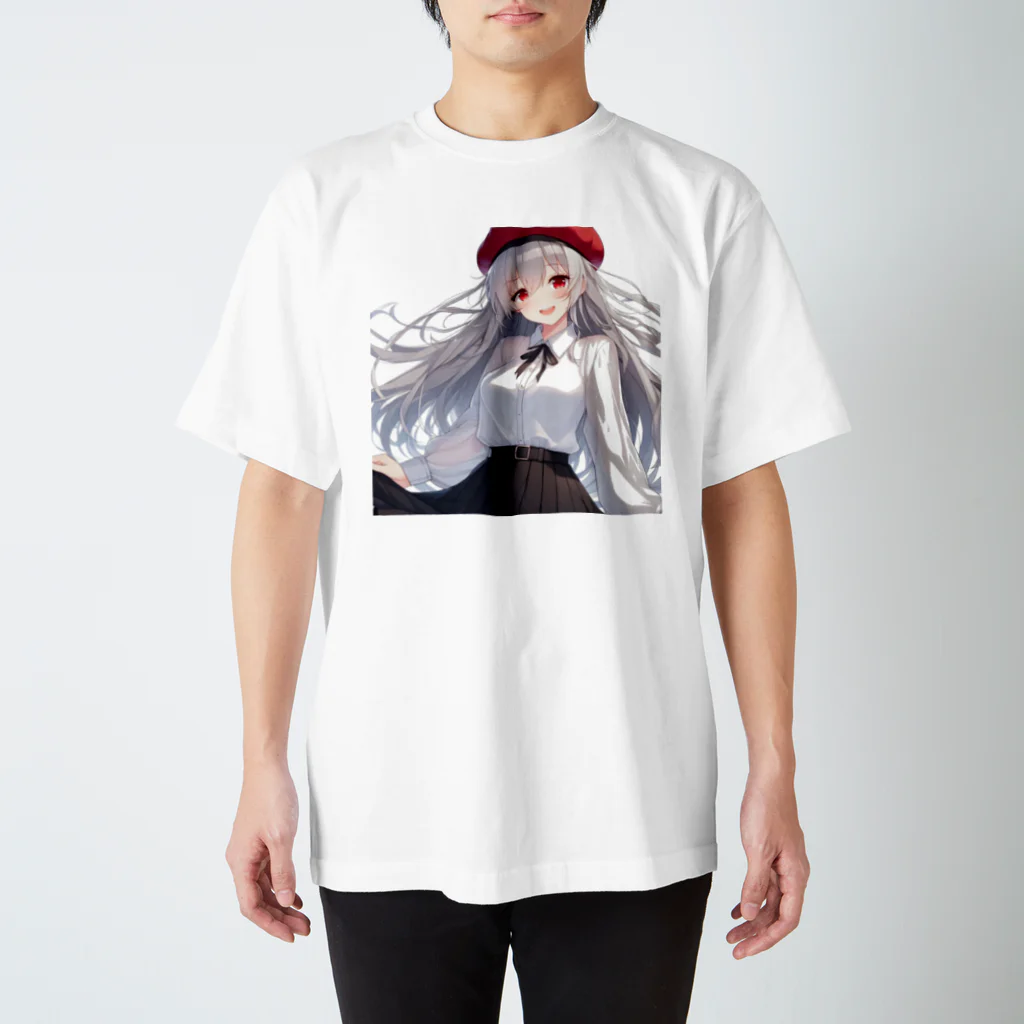 美少女silver girl'sの銀髪の女の子29 スタンダードTシャツ