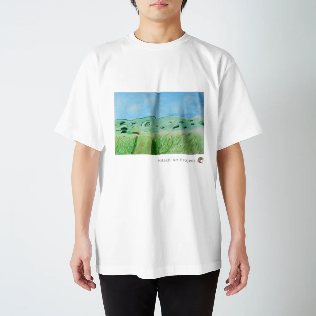 ひたちアートプロジェクト　Hitachi Art Projectの第8回公募展　青空と田んぼ Regular Fit T-Shirt