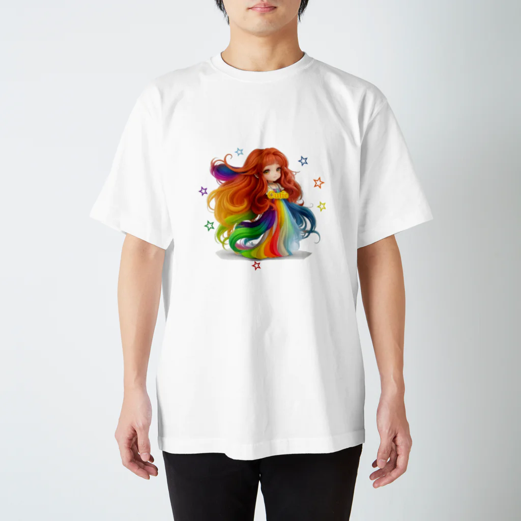 chibi_hikariのRainbow Hair Cutie スタンダードTシャツ