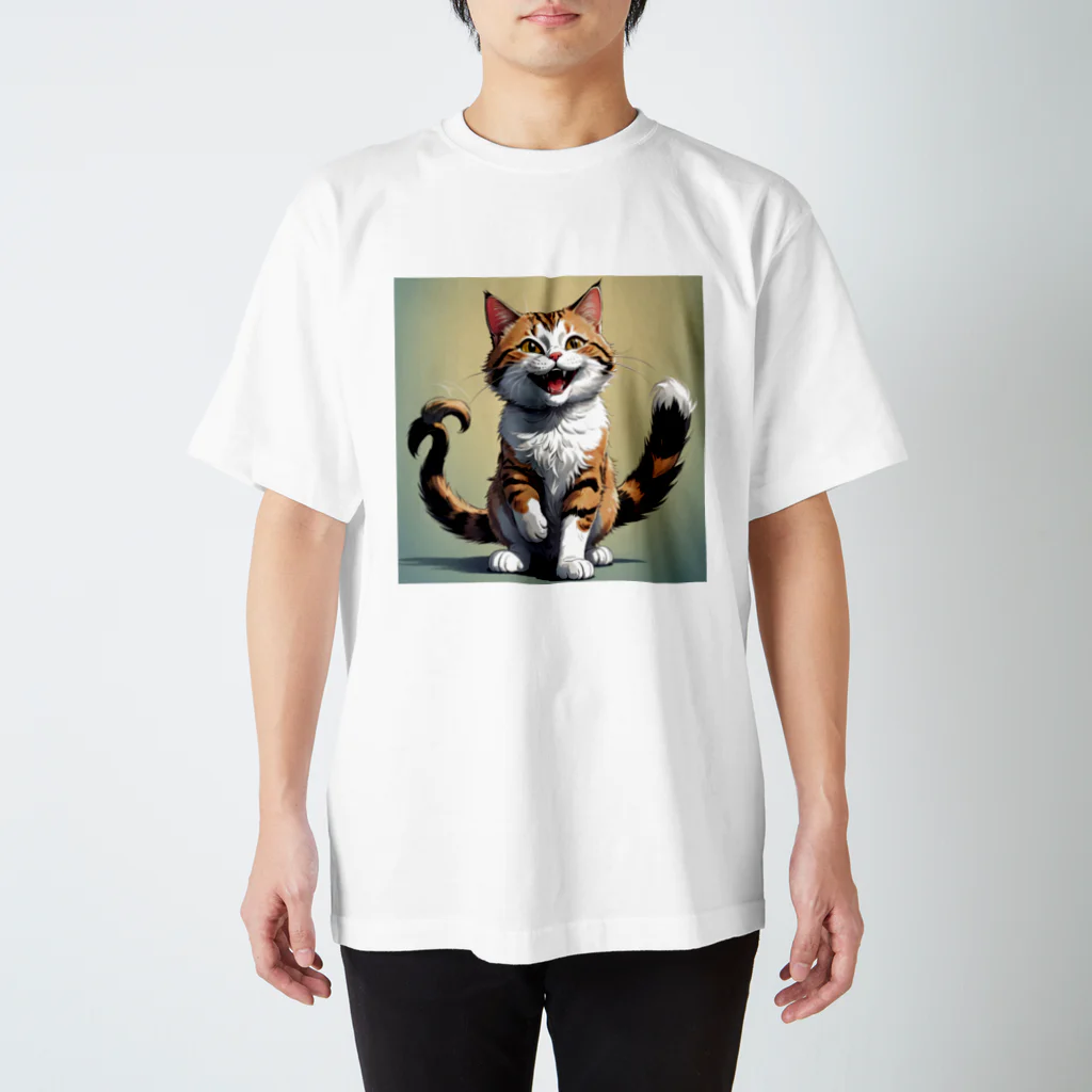 manaco-のふたまた猫ちゃん スタンダードTシャツ