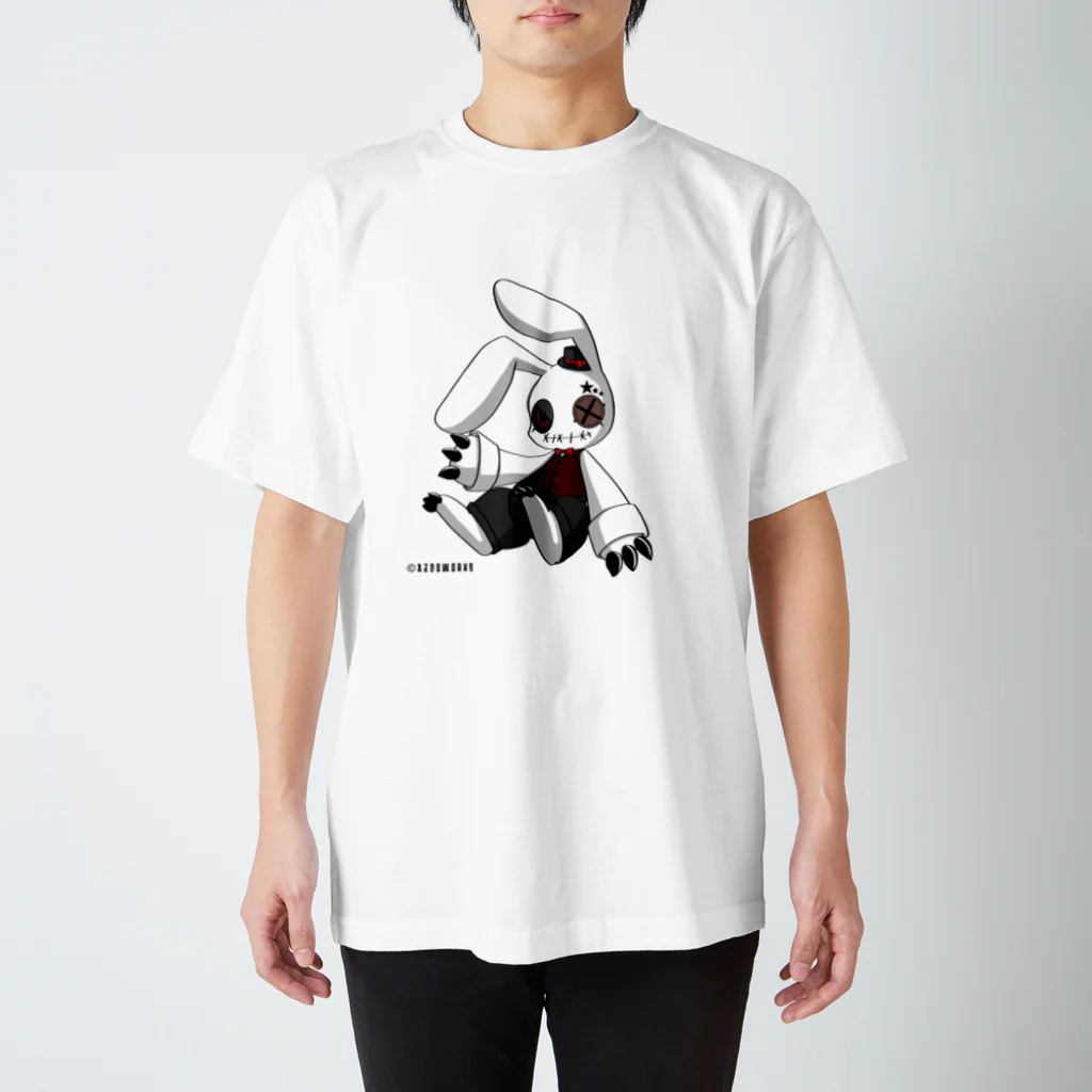 AZCo/AZCoWORKs suzuri店のRabbit × Rabbit トーマス Regular Fit T-Shirt