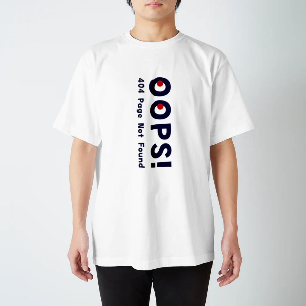 QROOVYのエラーコード Oops! 404 page not found 10 スタンダードTシャツ