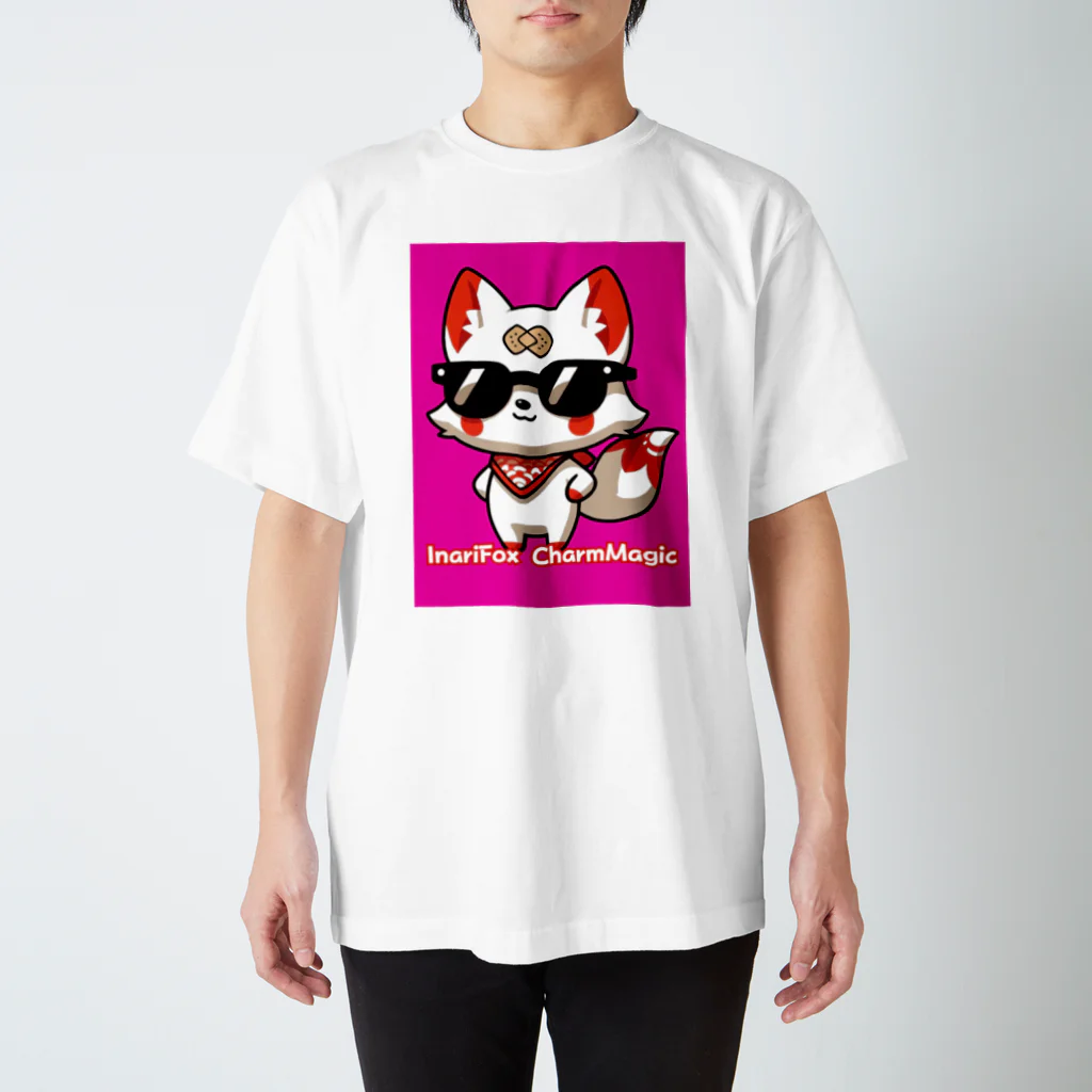 大江戸花火祭りのInariFox CharmMagic～稲荷の狐4 Regular Fit T-Shirt