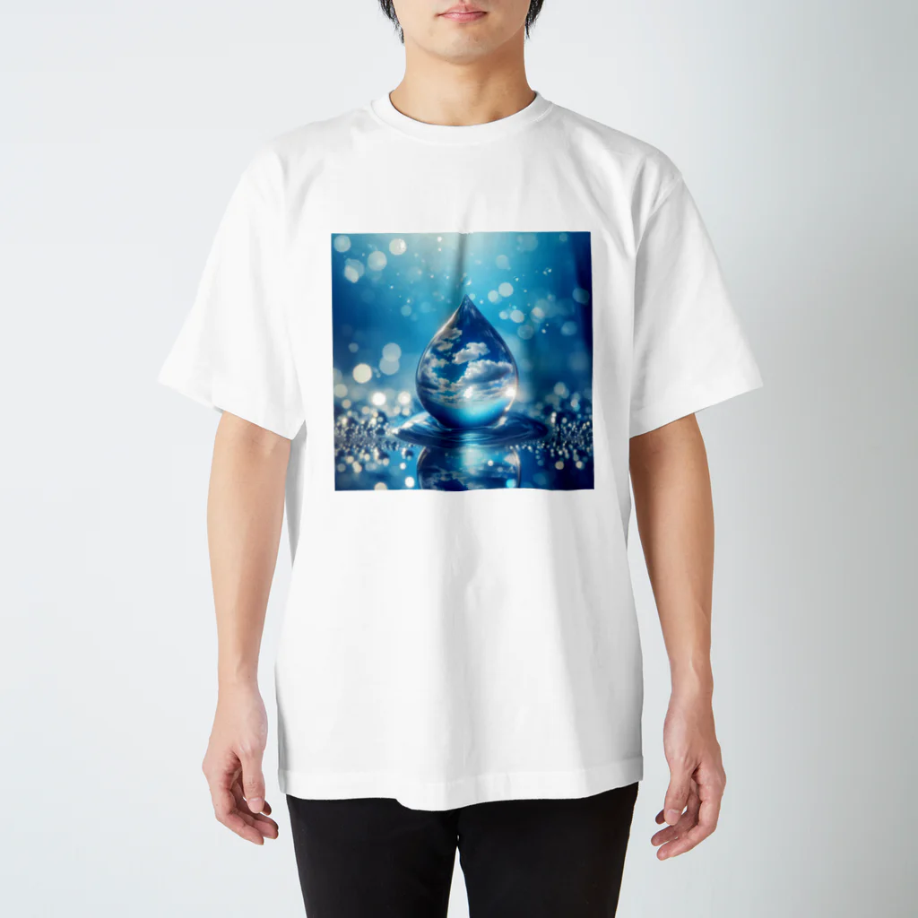 DreamWeaverの水滴と空の反射 スタンダードTシャツ