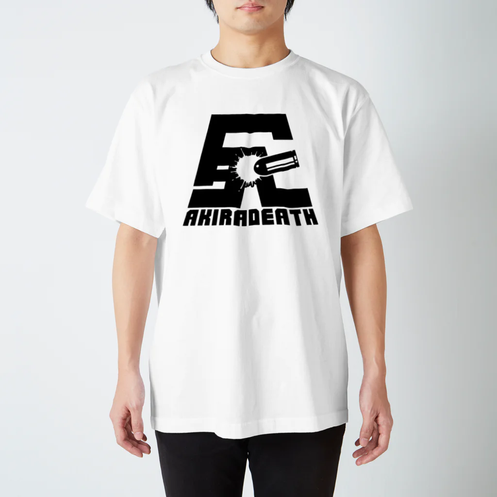 Coakira★核殺のAKIRADEATHロゴTシャツ（黒ロゴタイプ） Regular Fit T-Shirt