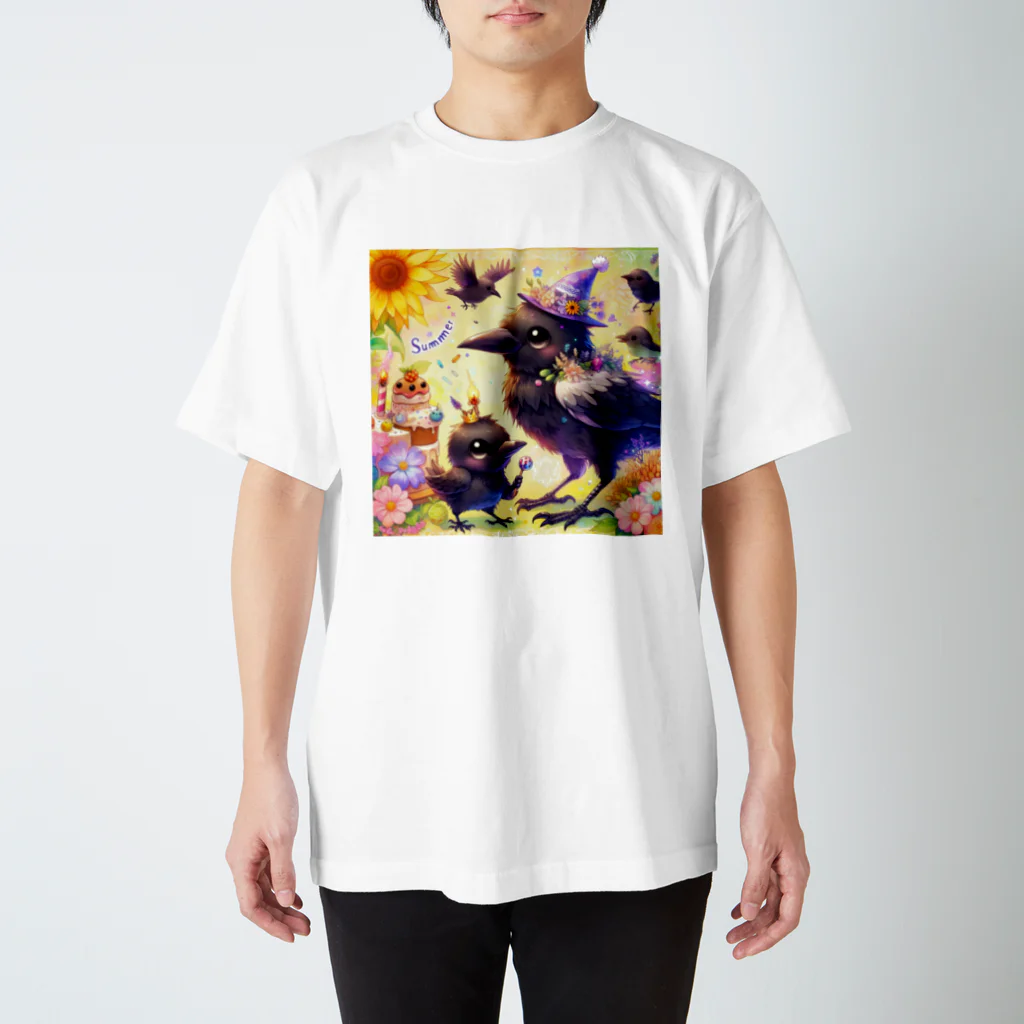 SETURAの夏 キュートカラス Regular Fit T-Shirt