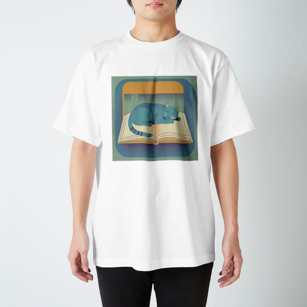 CC DESIGN WORKSの安眠ネコ-01 スタンダードTシャツ