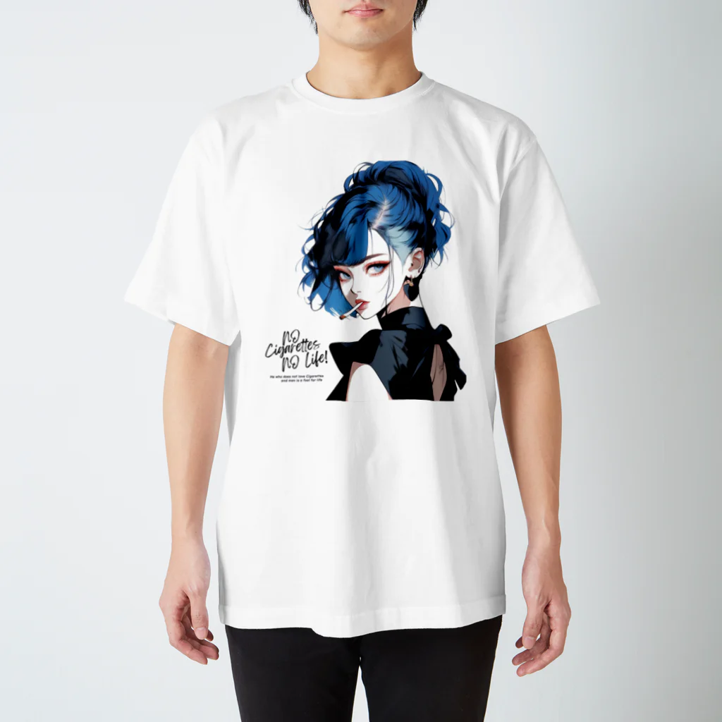 KUSUZINIA'S SHOPのSmoking Lady (Ver.2) Regular Fit T-Shirt