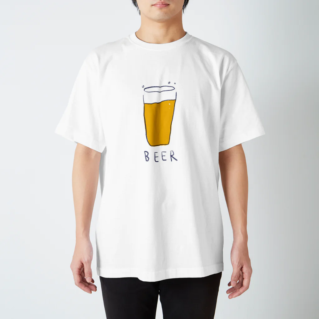 しろみさかなのBEER スタンダードTシャツ