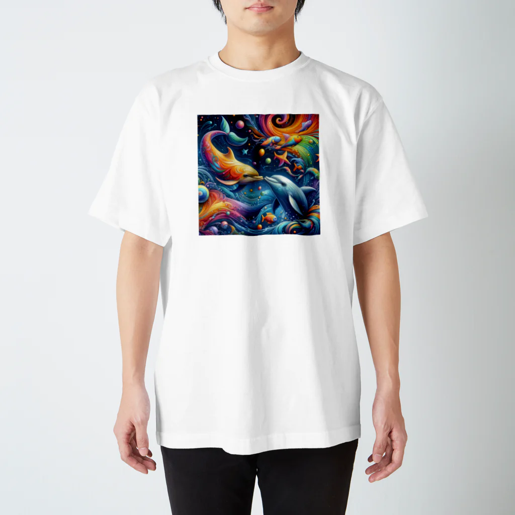 momoart8888のイルカの楽園🐬 スタンダードTシャツ