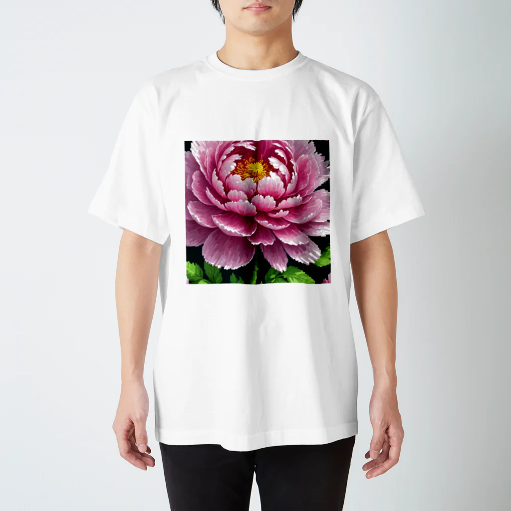 yukki1975のピクセルアートの5月_芍薬 Regular Fit T-Shirt