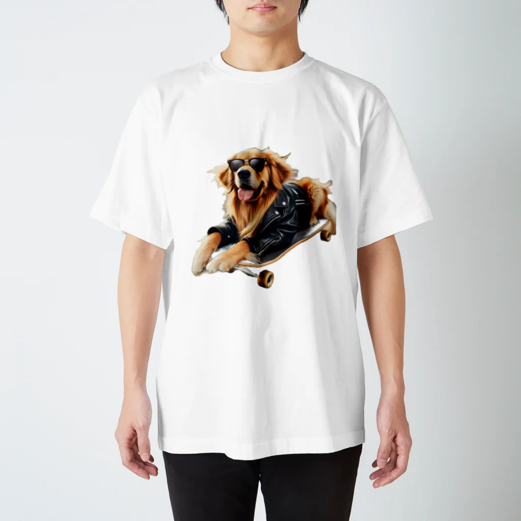 hokuenのかっこいい犬 スタンダードTシャツ