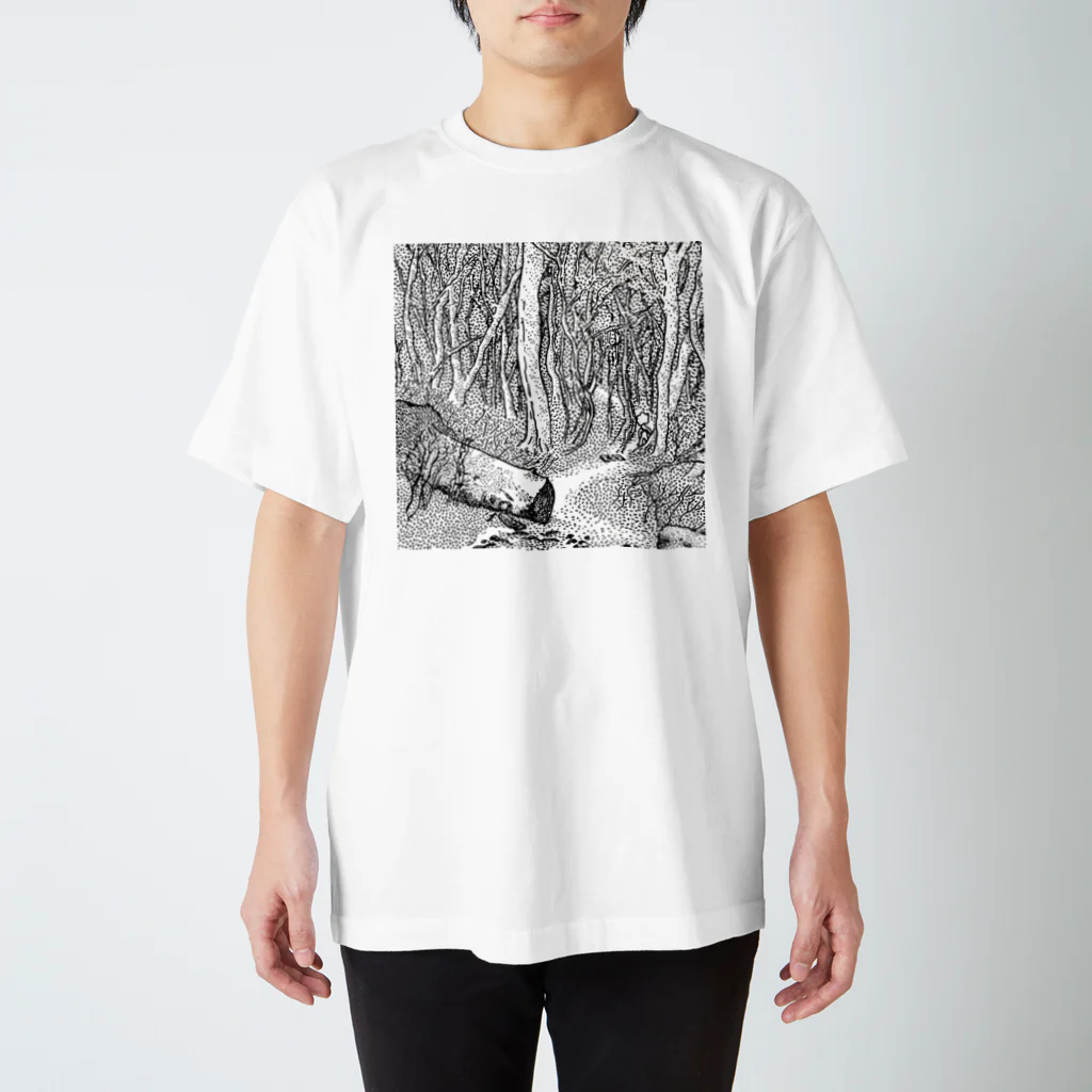 ほしのひびGOODsの白神山地とほしのひび(スクエア) Regular Fit T-Shirt