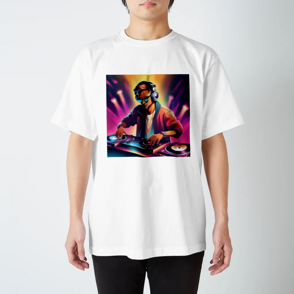 Creative Canvas-くリエイティブキャンバスのDJ 男の人　クラブ　メンズ スタンダードTシャツ