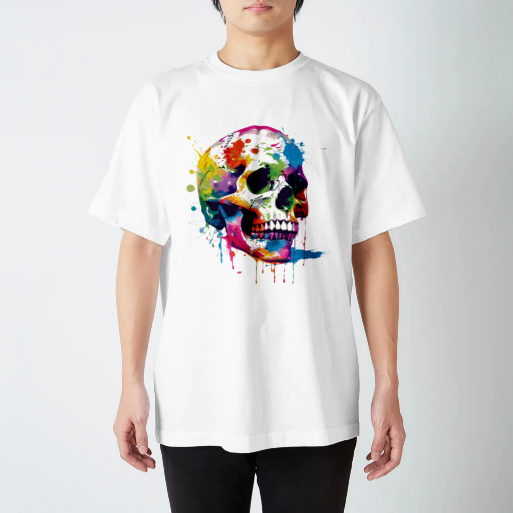 こもれびのカラフルなドクロ Regular Fit T-Shirt