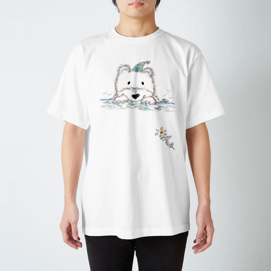 うふふなしっぽのこんにちは、もふもふ スタンダードTシャツ