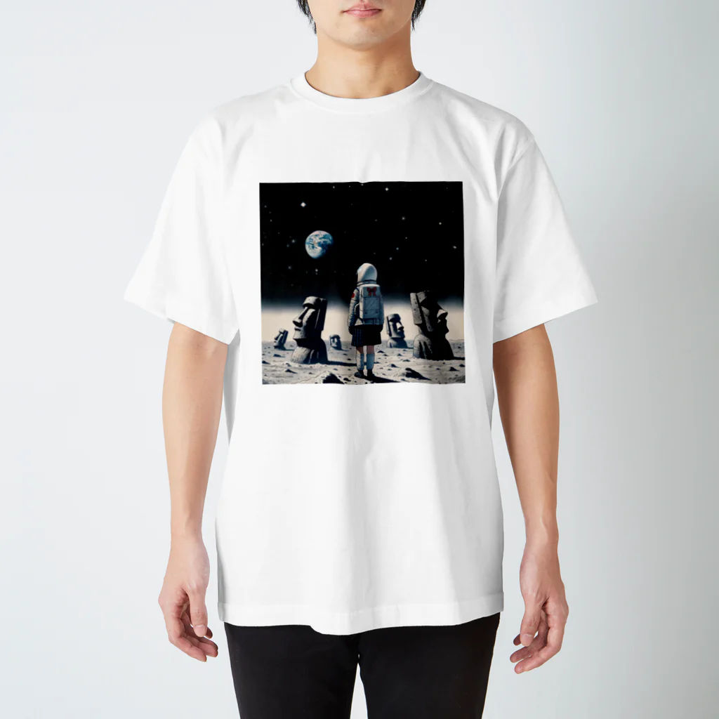 浮世絵愛の宇宙x女子高校生 Regular Fit T-Shirt