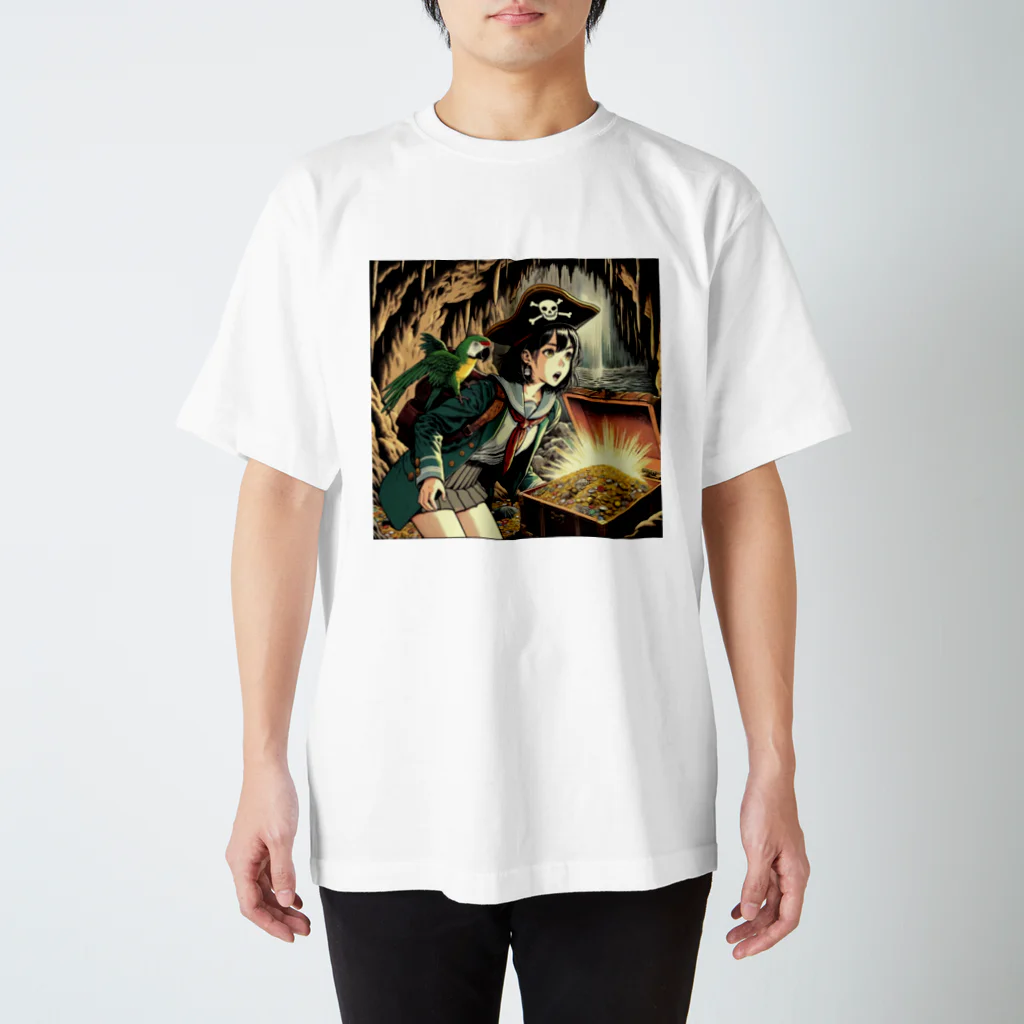 浮世絵愛の宝箱x女子高校生 Regular Fit T-Shirt