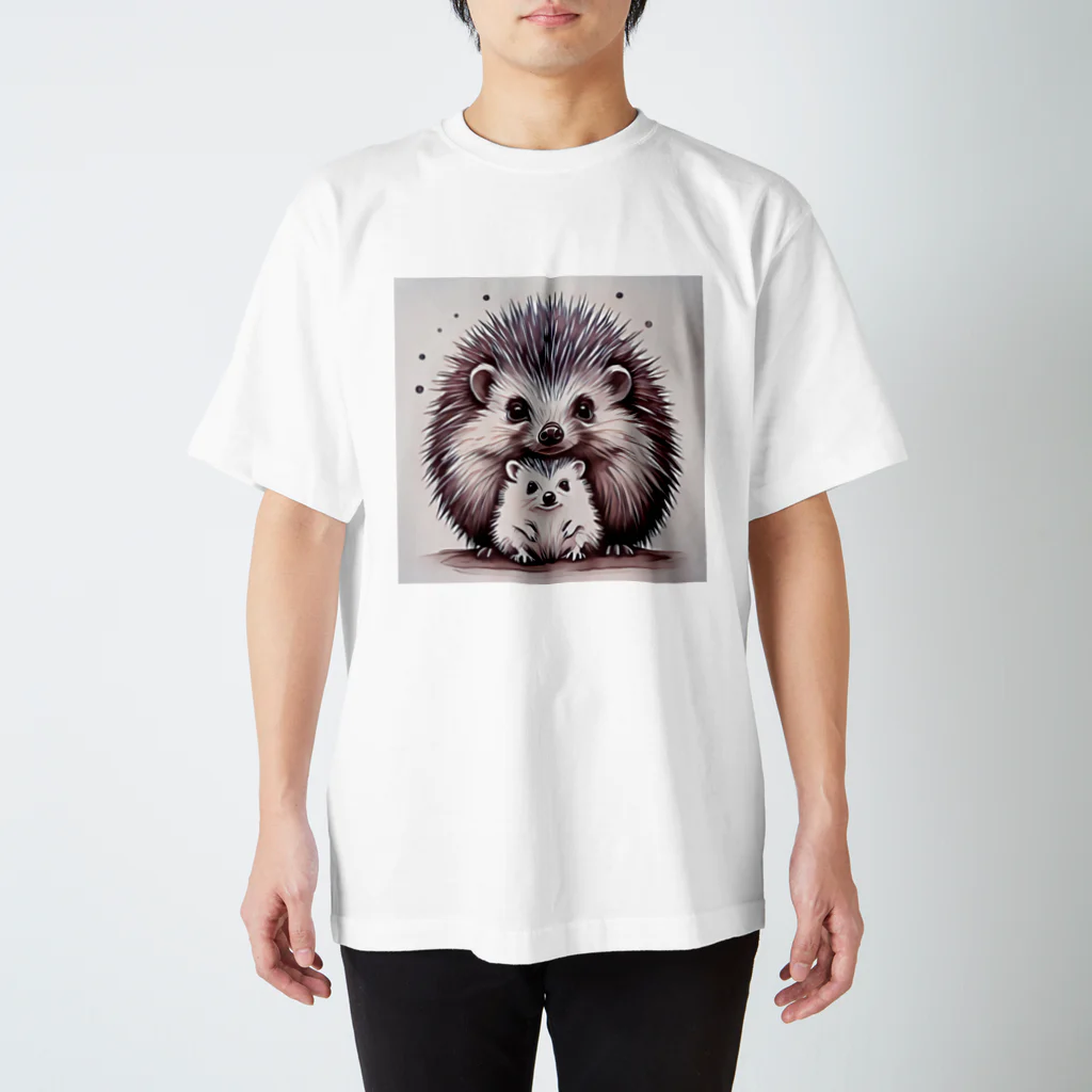 kizuna_koboのHedgehog family スタンダードTシャツ