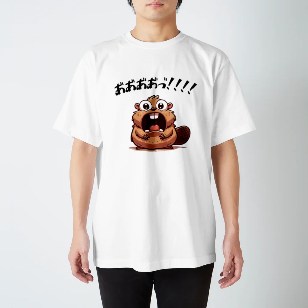 NISSINの絶叫するビーバー スタンダードTシャツ