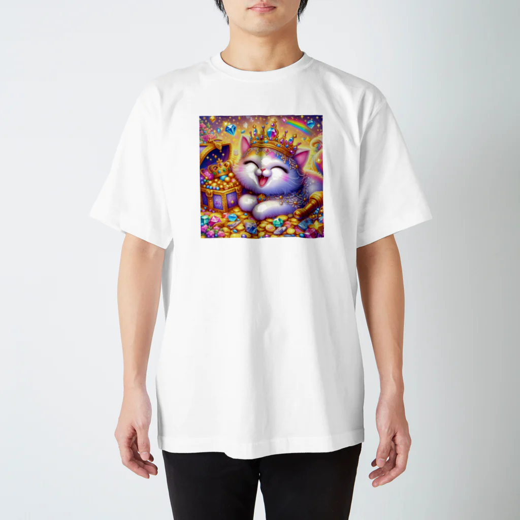 momoart8888の笑いが止まらない猫ちゃん🐈🩷 スタンダードTシャツ