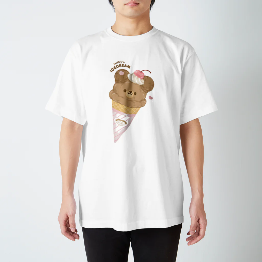 Milky'sのくまちゃんアイス Regular Fit T-Shirt