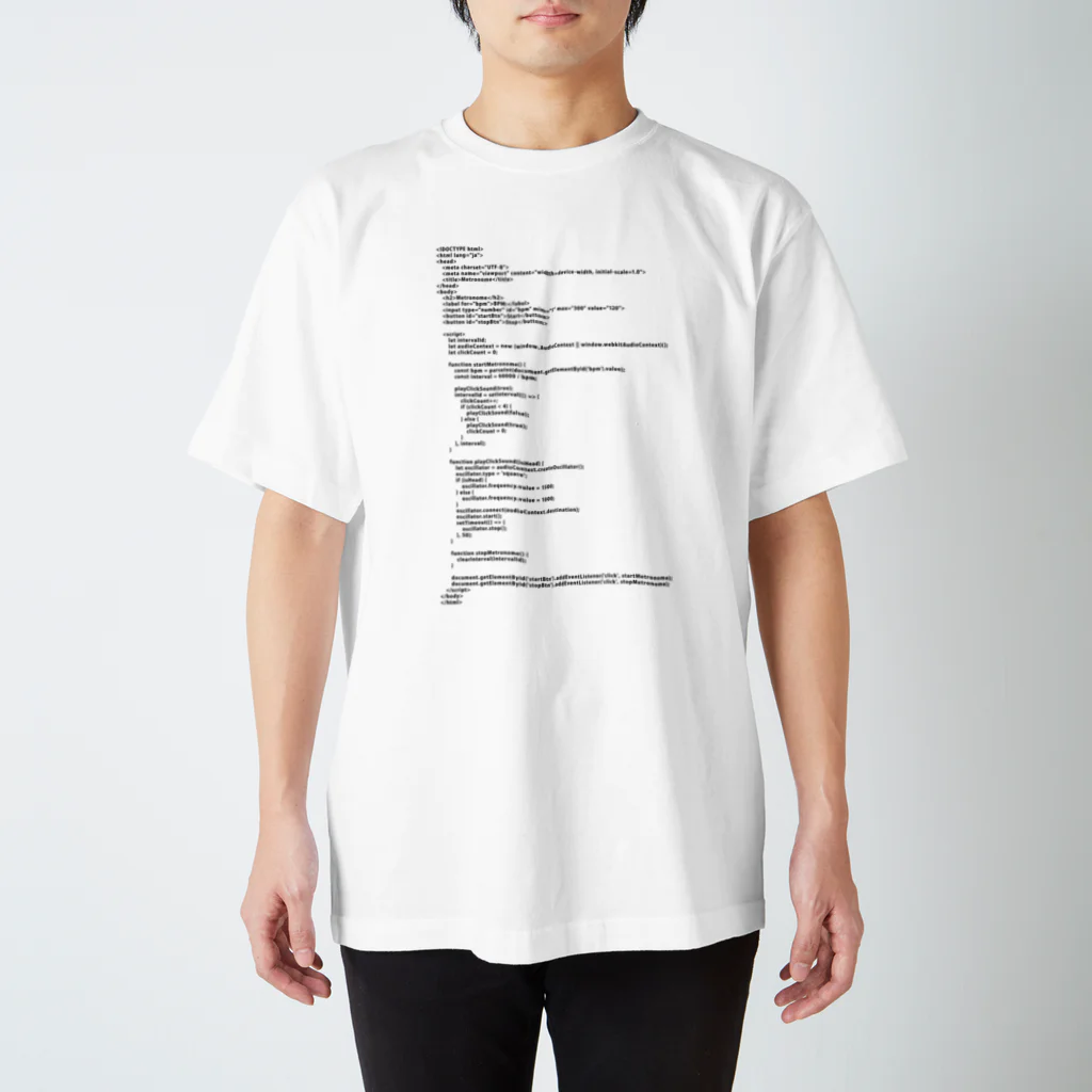 テンラボプロダクションのソースコードTシャツ（メトロノーム） Regular Fit T-Shirt