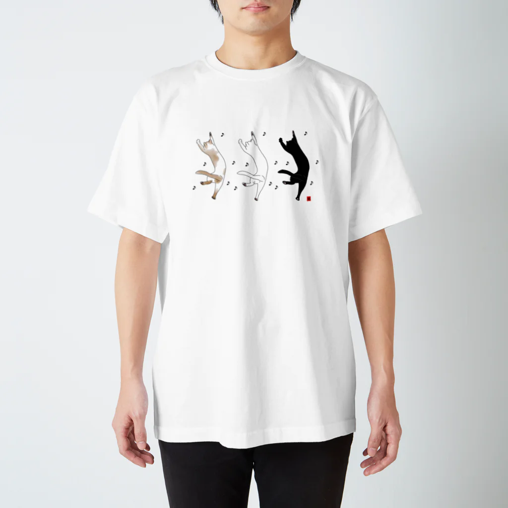 小鳥と映画館の良いことがあった白猫黒猫ぶち猫。 Regular Fit T-Shirt