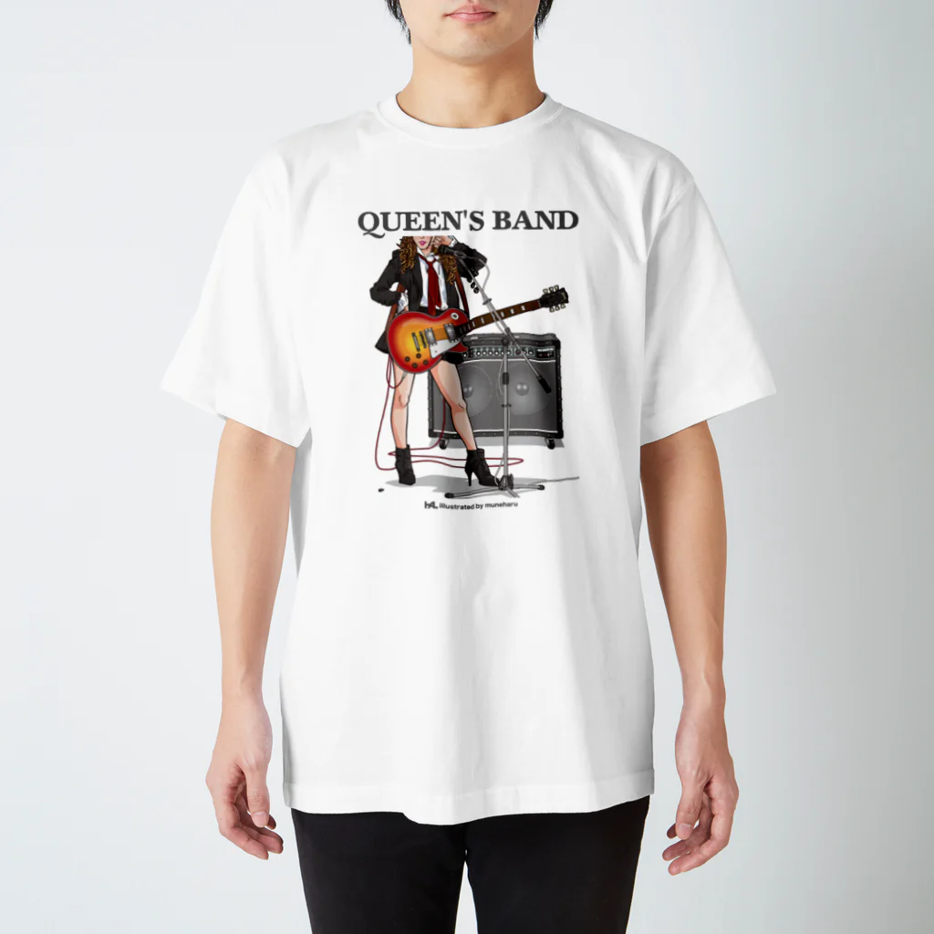 illustrator_HaLのGuiter〜Queen's Band Regular Fit T-Shirt