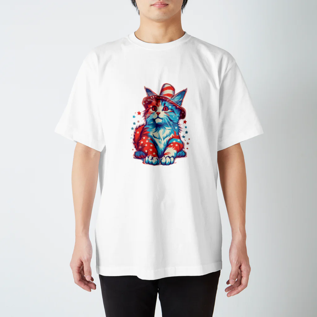 伊藤豊大の猫LOVEアメリカ　　 スタンダードTシャツ