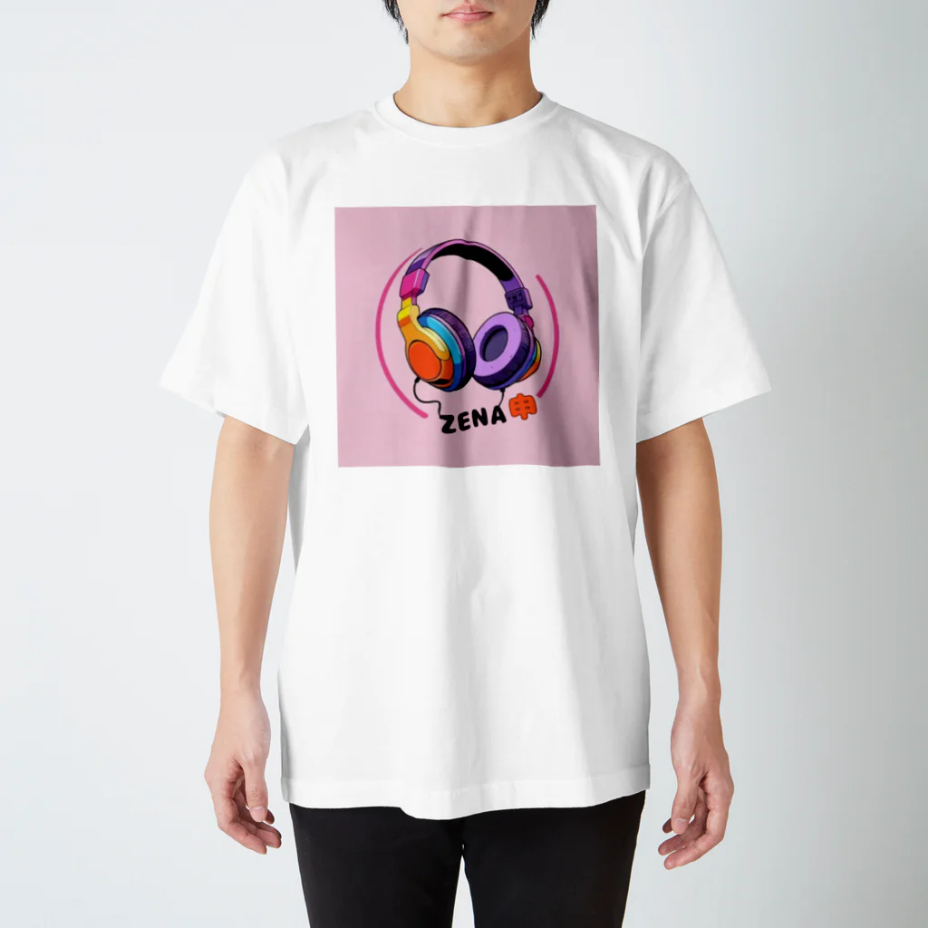 開運AIアイドル ゼナ@えとむす申のえとむす ゼナのヘッドホンのかわいいロゴのアイテム♪ スタンダードTシャツ