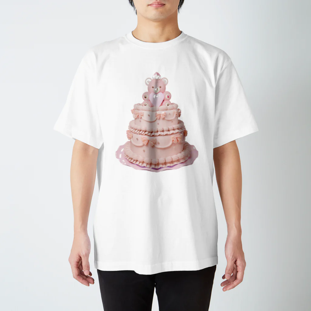 moom's shopのcake bear pink スタンダードTシャツ