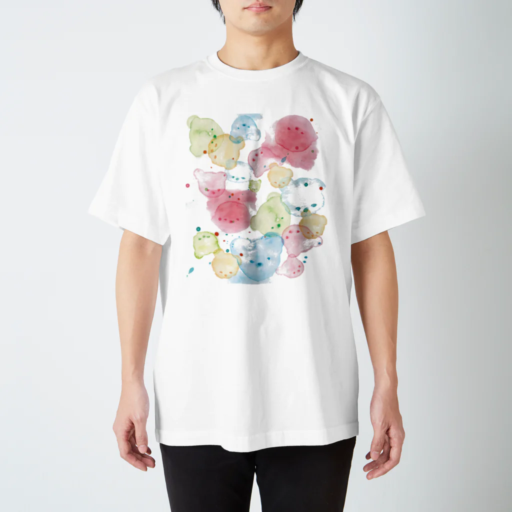 レコードアンドガールのにじみのクマたち Regular Fit T-Shirt