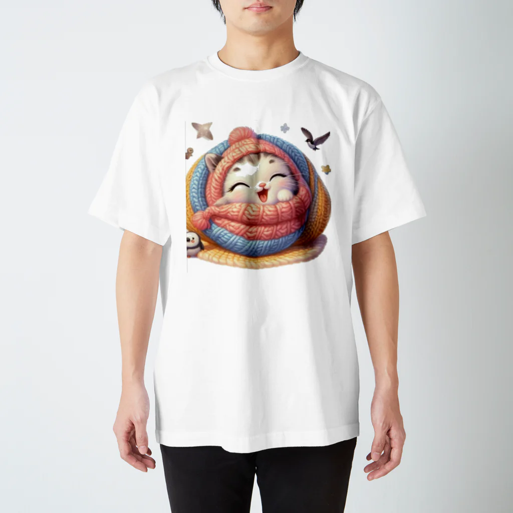 shop@brcの笑福猫　k.ver スタンダードTシャツ