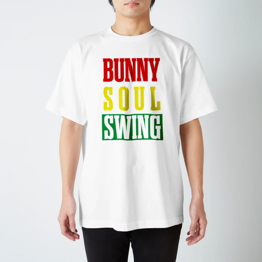 HoneyBunnyのBUNNY SOLE SWING(ラスタカラー) Regular Fit T-Shirt