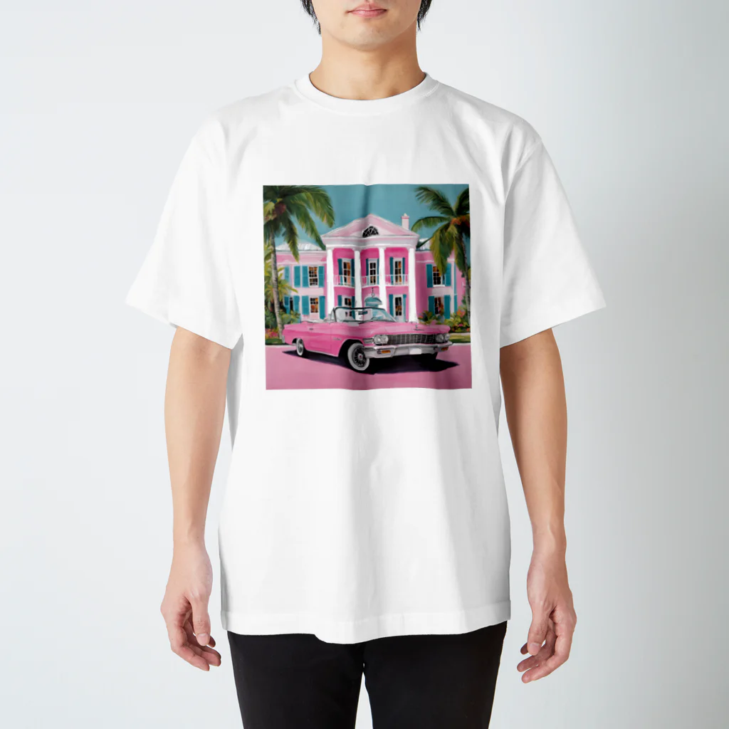 HOSHI-TANEKO🌠のべっぴん✨ピンクのオープンカー🌺グッズ Regular Fit T-Shirt