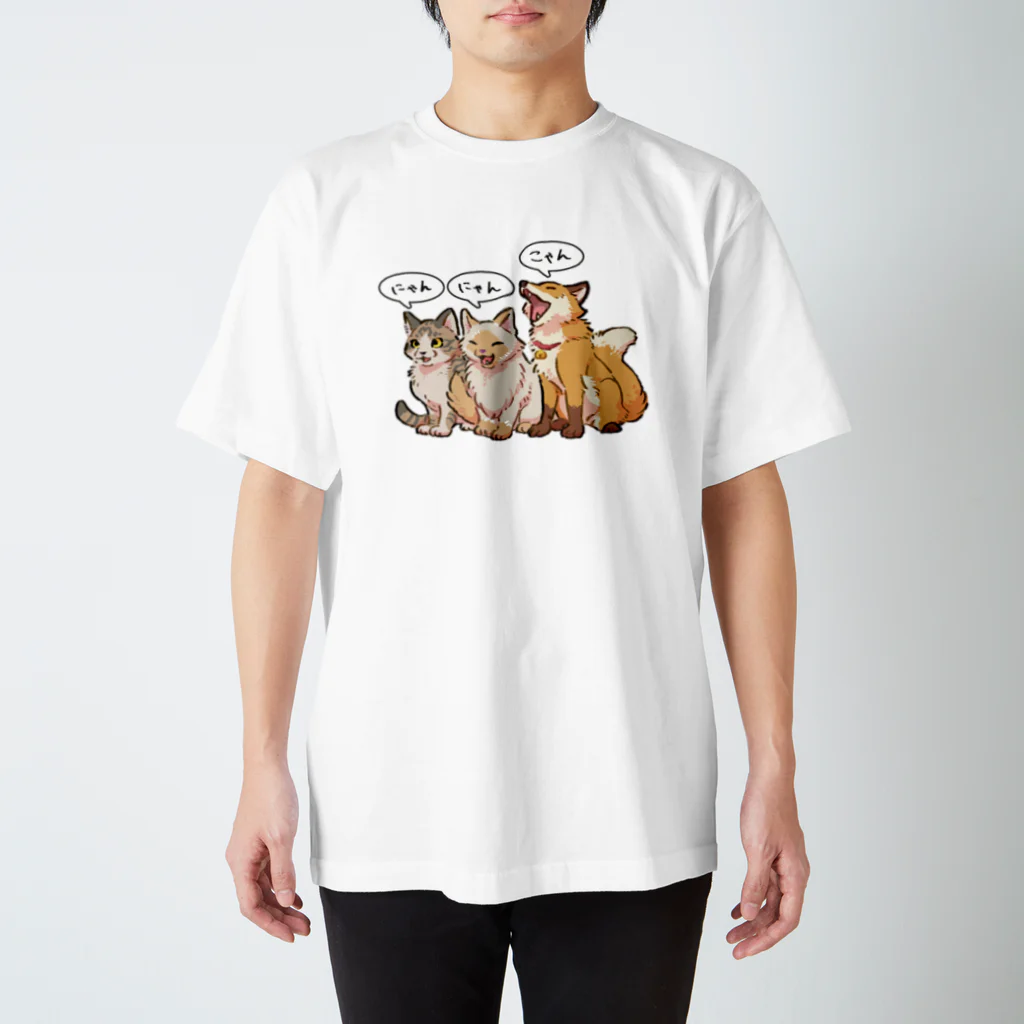 ココハス工房のにゃんにゃんこやん スタンダードTシャツ