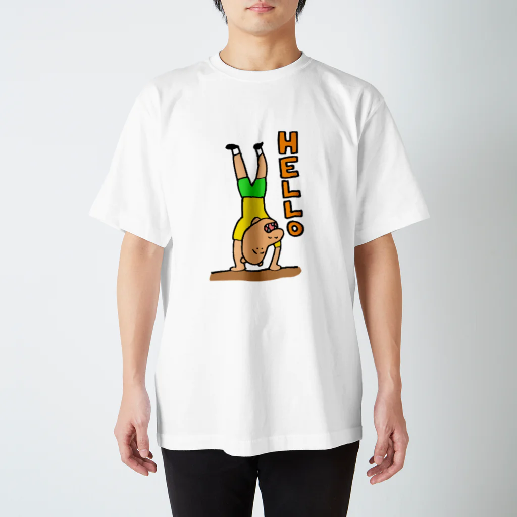 DAISUKE YAMADAのさかだちカバくん スタンダードTシャツ