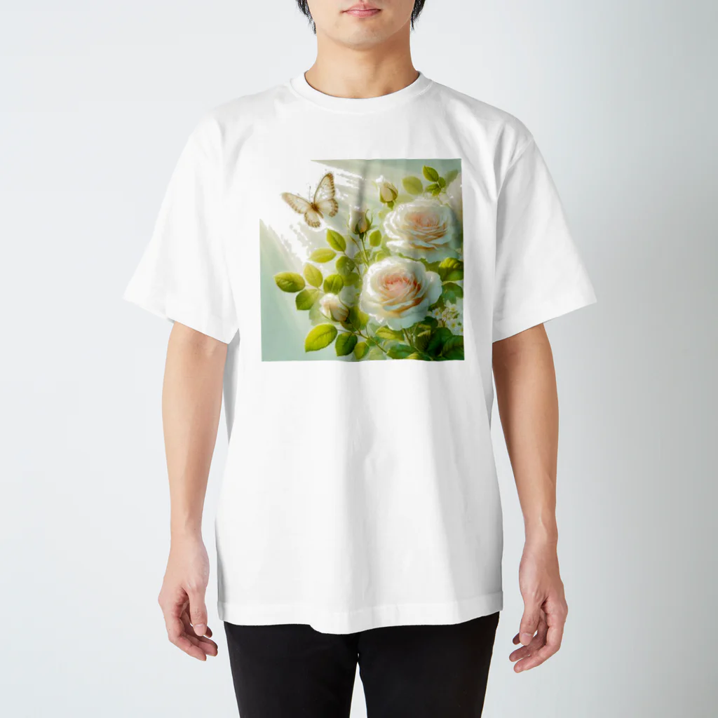 Rパンダ屋の「白薔薇」グッズ Regular Fit T-Shirt