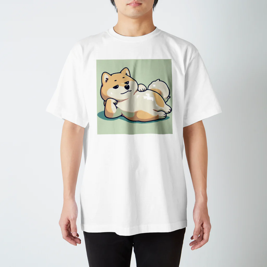 aikuの海外風ダラダラわんちゃん スタンダードTシャツ