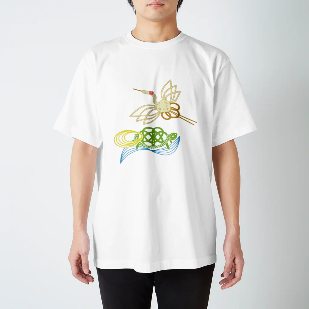 紙単衣 - kamihitoe -の水引の鶴と亀 Regular Fit T-Shirt