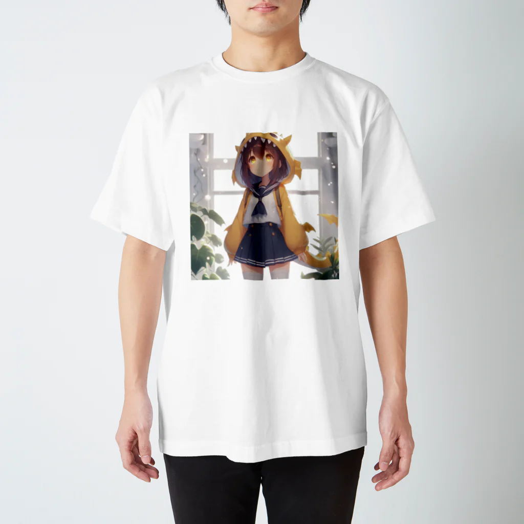 dramusumeの温ドラ娘！イエロー スタンダードTシャツ