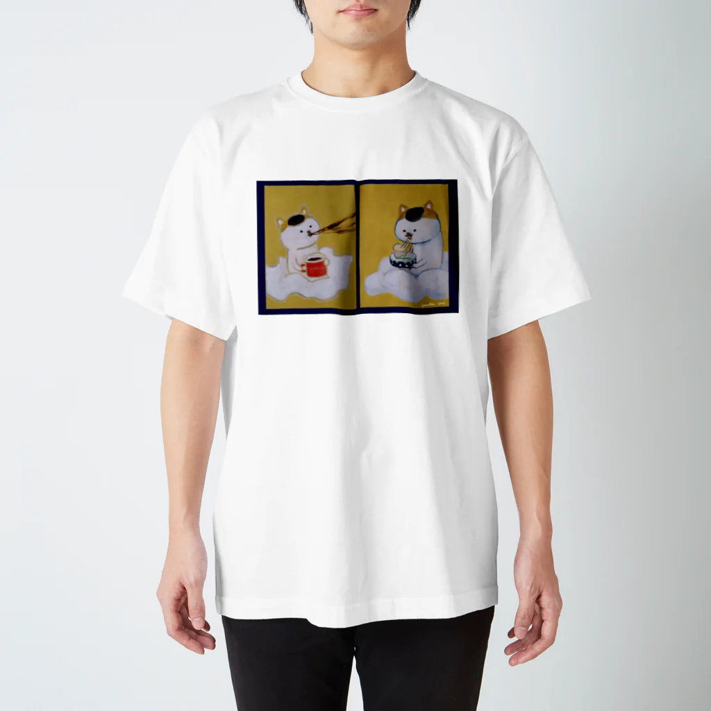 ポケファス ショップの【風ニャン雷ニャン02】 スタンダードTシャツ