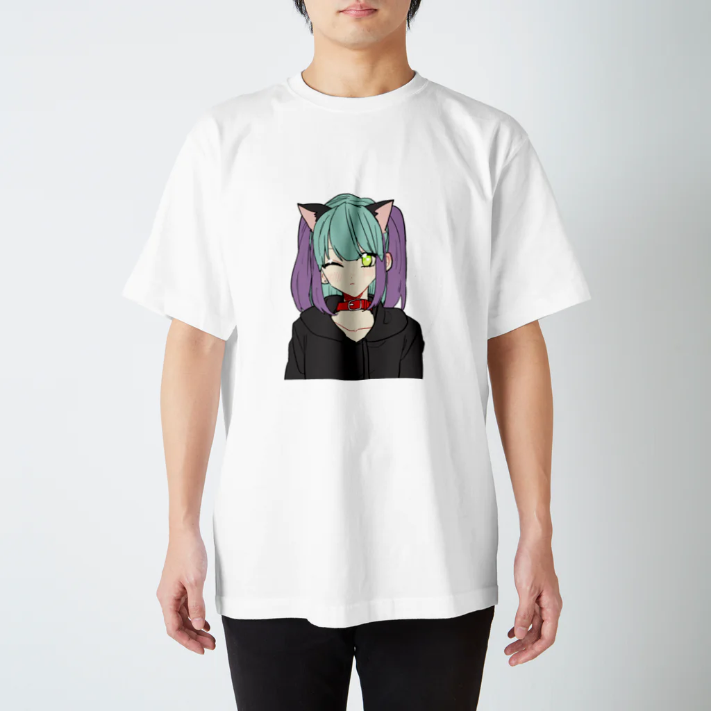 猫耳少女のレイン スタンダードTシャツ